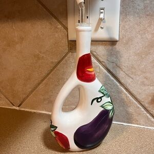 Ciao! Hand-Painted Ceramic Oil Bottle